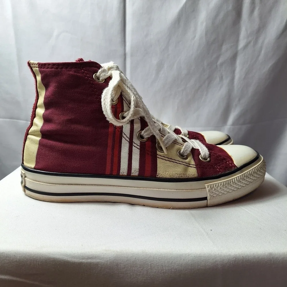 CONVERSE Chuck Taylor All Star Rare Vintage Women/7 Men/5 Red Ivory Retro Stripe
